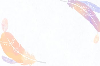 Watercolor feather border vector Boho style
