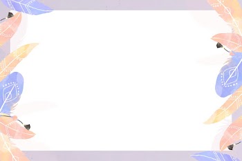 Watercolor feather frame vector Boho style