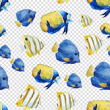 Watercolor fish transparent background PNG clipart
