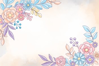 Watercolor floral background in pastel colors Free Vector