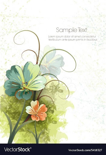 Watercolor floral background vector image