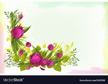 Watercolor floral background vector image