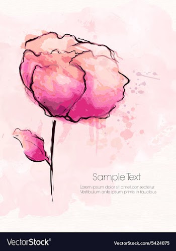 Watercolor floral background vector image