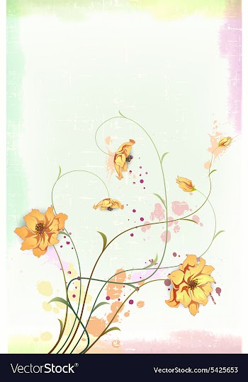 Watercolor floral background vector image
