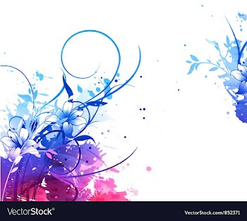 Watercolor floral background vector image