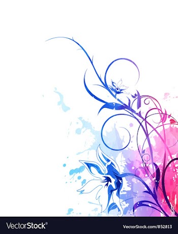 Watercolor floral background vector image
