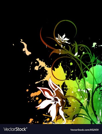 Watercolor floral background vector image