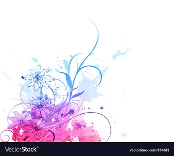 Watercolor floral background vector image