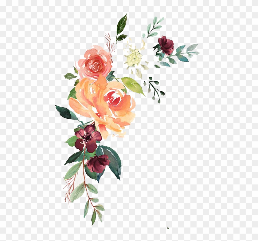 Watercolor Floral Composition Free Download - Watercolor-fall Gardern Tischnummer-karte Karte