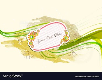 Watercolor floral frame vector image