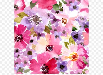 Watercolor Floral seamless background vector material 