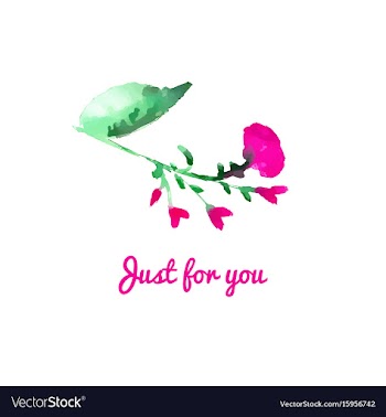 Watercolor floral vector image