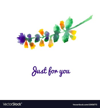 Watercolor floral vector image