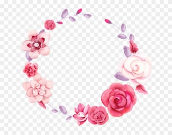 Watercolor Floral Wreath - Icon Wreath Flowers Png