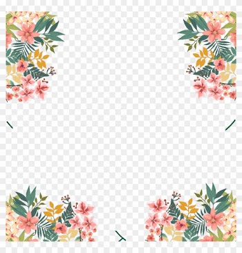 Watercolor, Florida Flower Watercolor Painting - Border Watercolor Flower Jpg