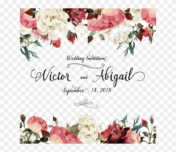 Watercolor Flower Frame Png - Flower Vector For Invitation