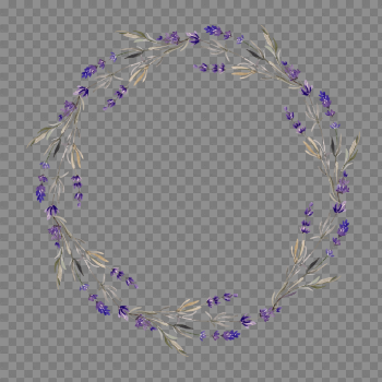 Watercolor flower wreath clipart download - RR collections