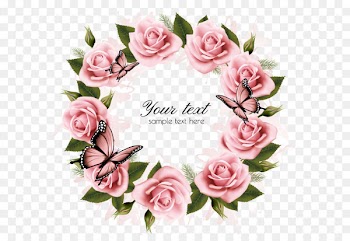 Watercolor flowers and garlands vector material 