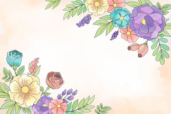 Watercolor flowers background in pastel colors Free Vector