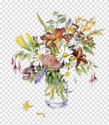 Watercolor: Flowers First Steps Painting Watercolors Watercolor painting Art, Watercolor flowers transparent background PNG clipart