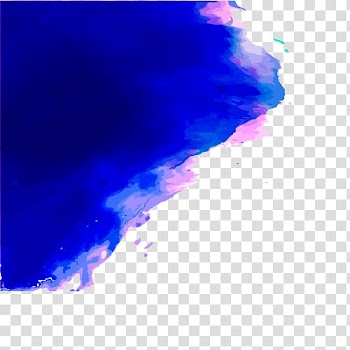 Watercolor: Flowers Painting Poster, Blue watercolor painting material transparent background PNG clipart