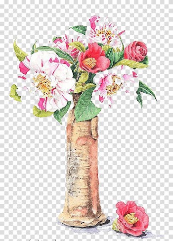 Watercolor flowers transparent background PNG clipart