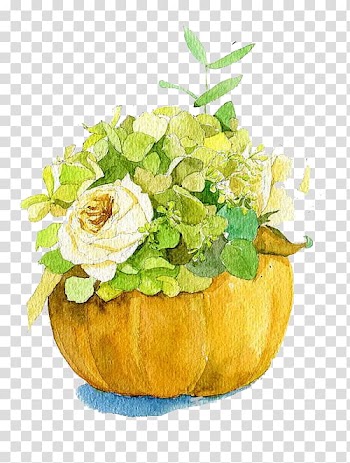 Watercolor flowers transparent background PNG clipart