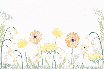 Watercolor flowers wallpaper in pastel colors Free Vector