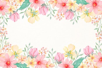 Watercolor flowers wallpaper in pastel colors Free Vector