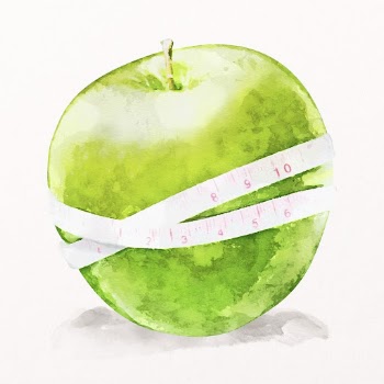 Watercolor greem apple clipart, diet | Free PSD Illustration - rawpixel