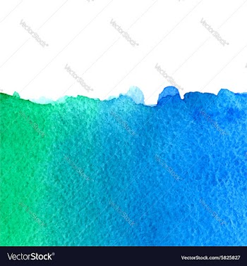 Watercolor green and blue background vector image