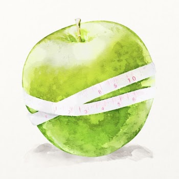 Watercolor green apple illustration, diet | Free Photo Illustration - rawpixel
