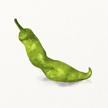Watercolor green chili illustration, vegetable | Free Photo Illustration - rawpixel