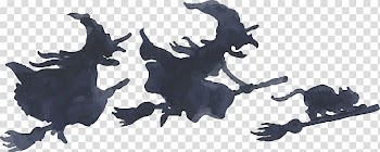 Watercolor Halloween Witch transparent background PNG clipart