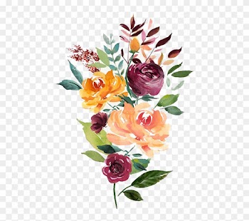 Watercolor Hand Drawn Abstract Flower - Hd Watercolor Flower Png