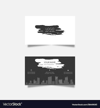 watercolor hand-drawn brush business card design