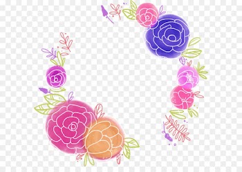 Watercolor hand-painted wreath 
