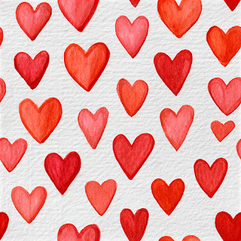 Watercolor Heart Pattern