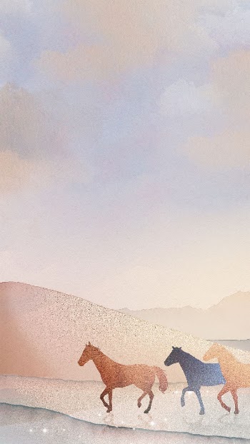 Watercolor horse, nature iPhone wallpaper, | Free Photo Illustration - rawpixel