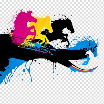 Watercolor horse transparent background PNG clipart