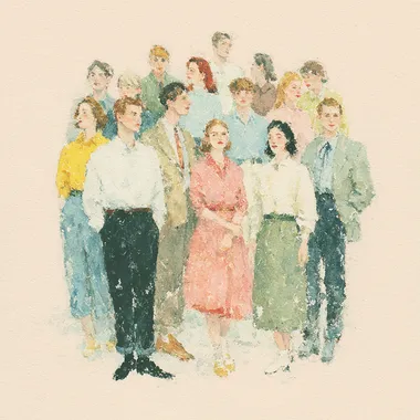 Watercolor Illustration of High School Community Watercolor Illustration of High School Community