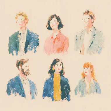 Watercolor Illustration of High School Community Watercolor Illustration of High School Community