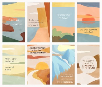 Watercolor inspirational quotes mobile wallpaper | Free PSD Template - rawpixel
