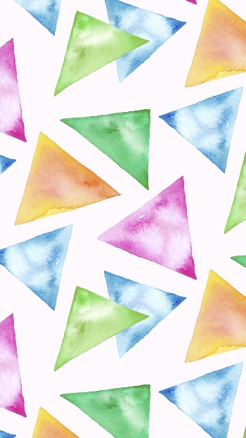 Watercolor iPhone wallpaper, geometric design | Free Photo - rawpixel