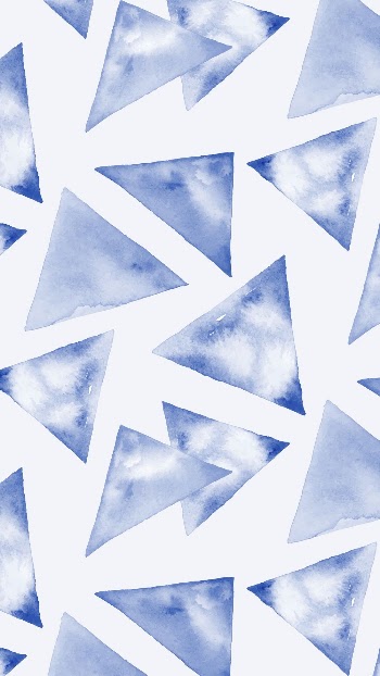Watercolor iPhone wallpaper, geometric indigo | Free Photo - rawpixel