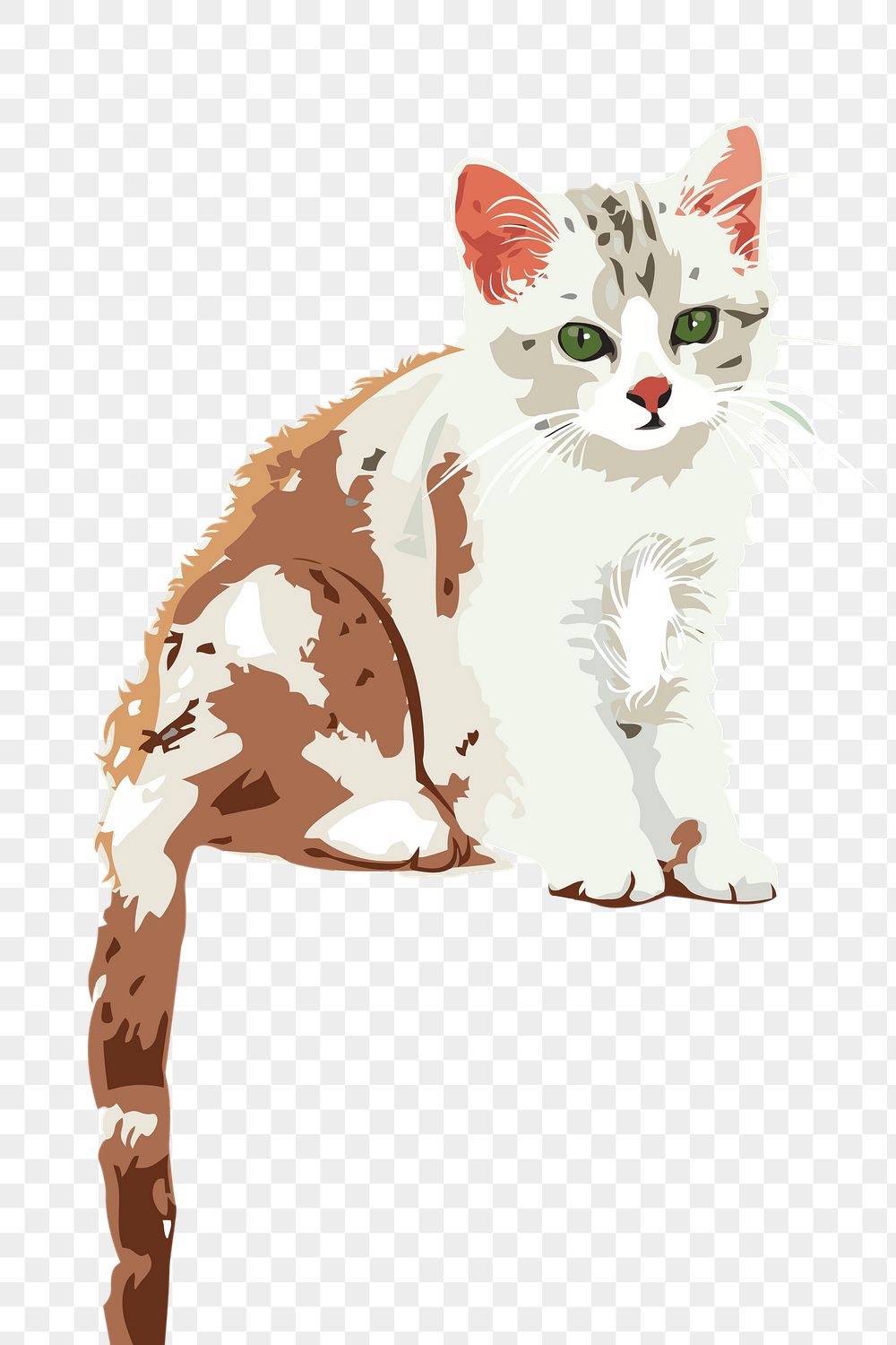 Watercolor kitten png sticker, animal | Free PNG - rawpixel