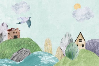 Watercolor landscape background, nature paper | Free Photo Illustration - rawpixel