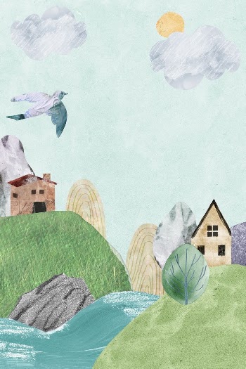 Watercolor landscape background, nature paper | Free Photo Illustration - rawpixel