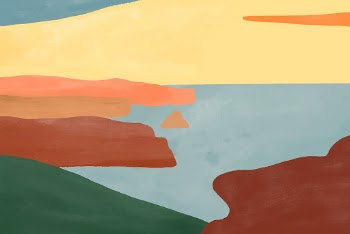 Watercolor landscape background, seaside aesthetic | Free Photo - rawpixel