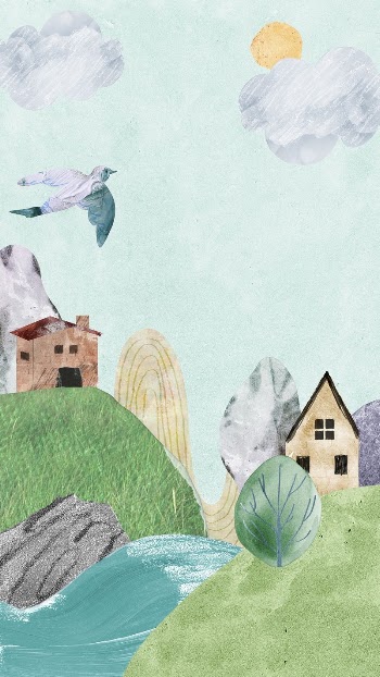 Watercolor landscape phone wallpaper, nature | Free Photo Illustration - rawpixel